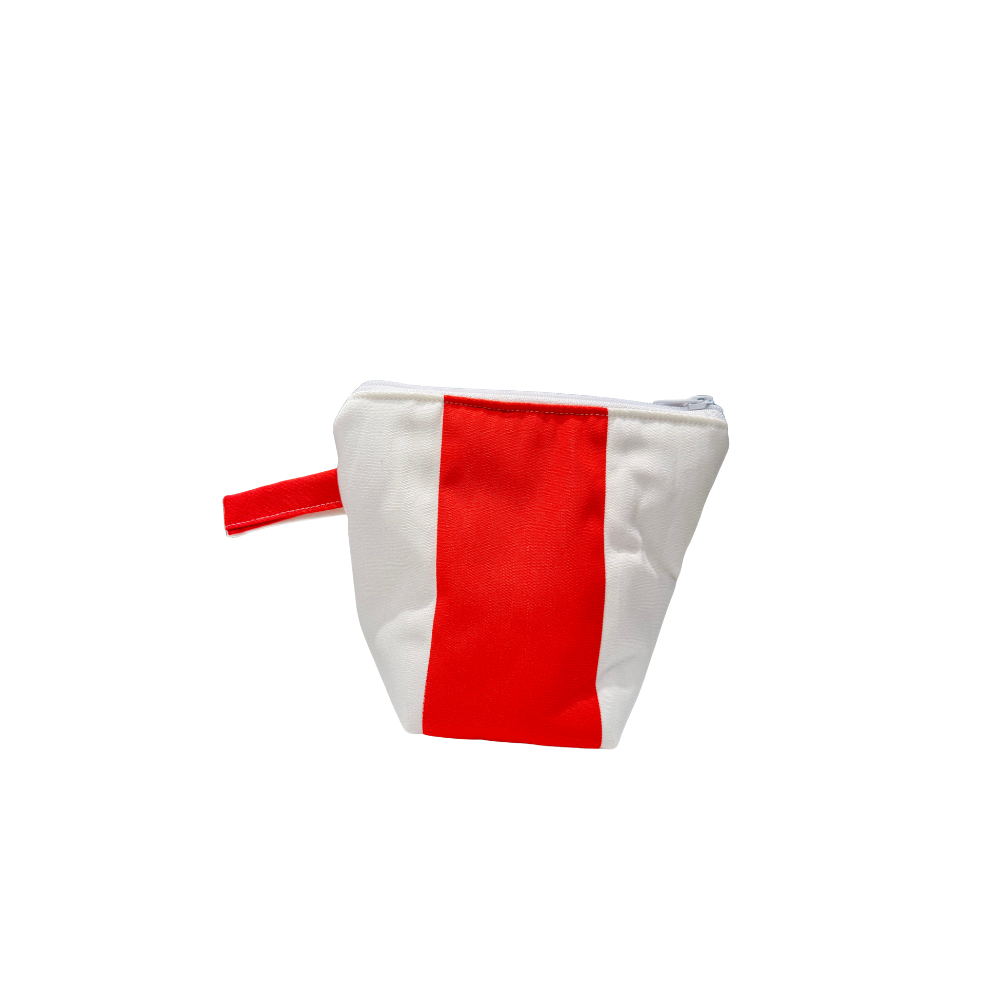 Pochass rayée rouge et blanc