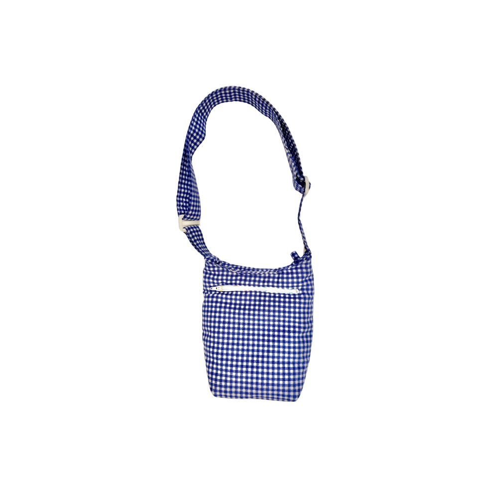 Mini boursass vichy bleu marine