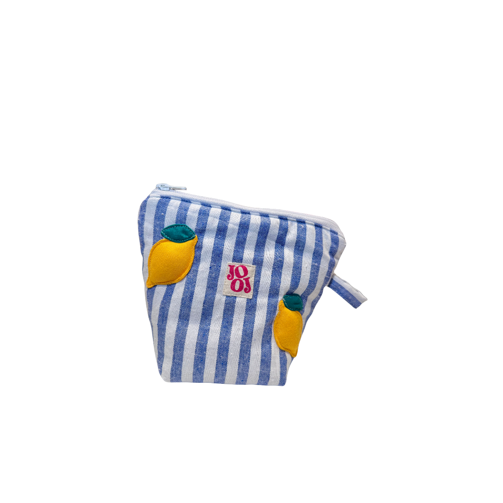 Pochass rayée bleu/blanc avec motifs citrons !