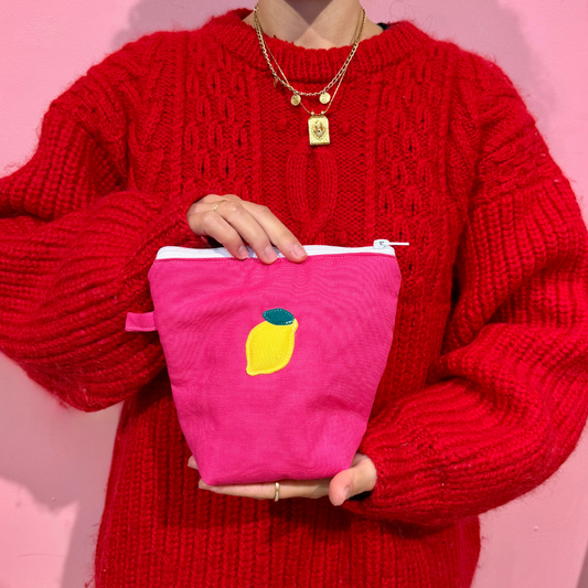 Pochass rose à motif citron !