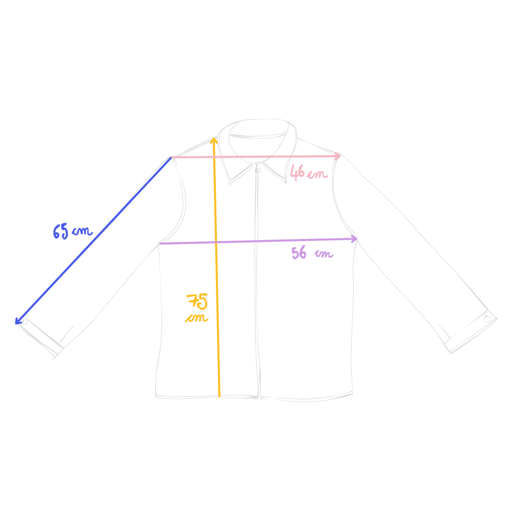 Veste de travail fleurie M / L