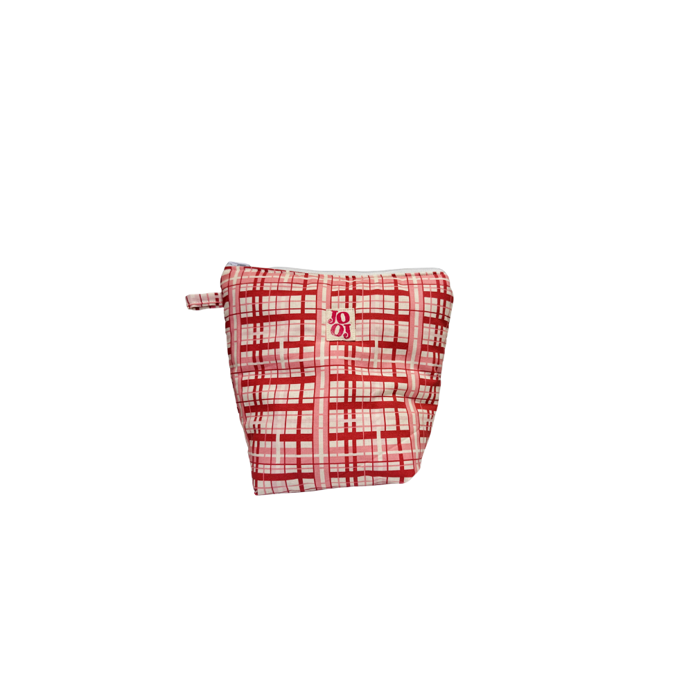 Pochass rose à carreaux à motif piment