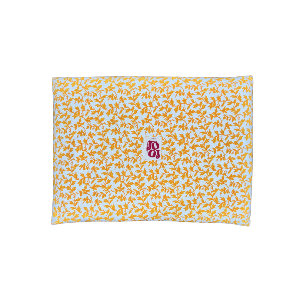Pochette d'ordi à fleurs jaunes 💌