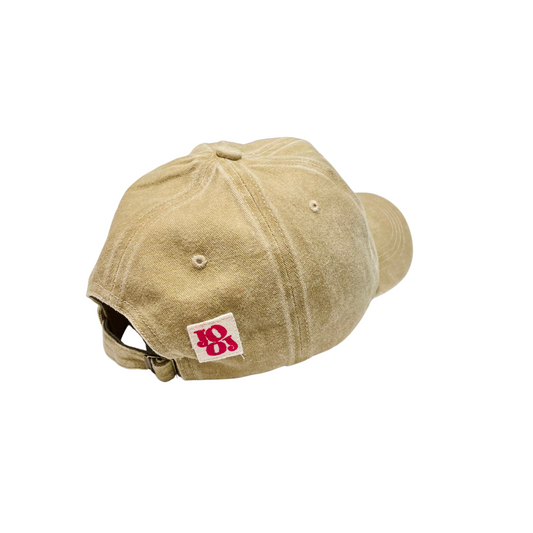 Casquette beige motif citron
