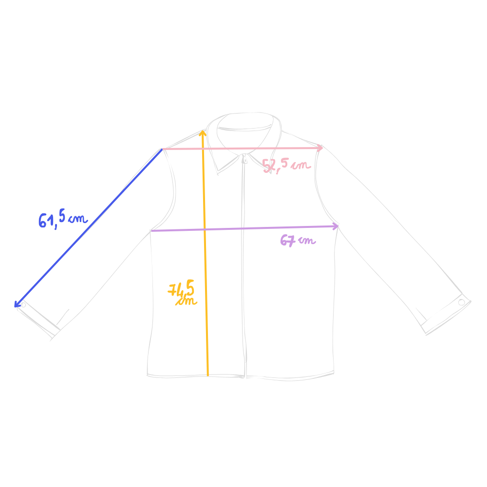 Veste de travail fleurie XL / XXL
