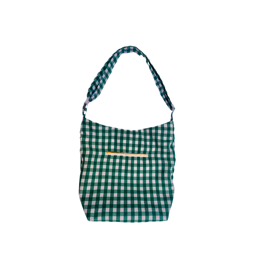 Boursass verte vichy à oranges 3D