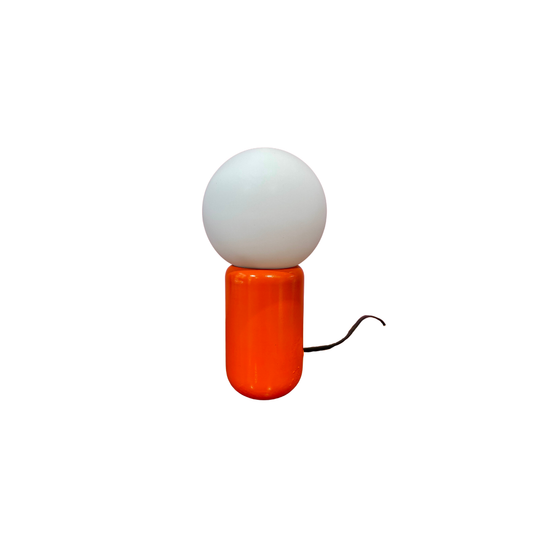 Lampe globe orange