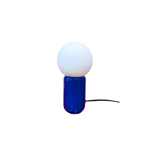 Lampe globe bleu