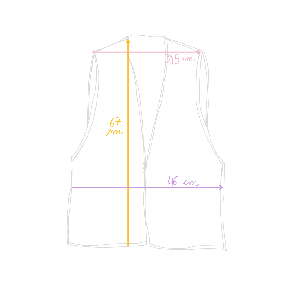 Gilet sans manche Collines au couché de soleil M / L