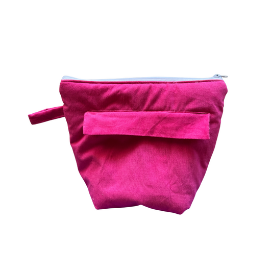 Troussass de toilette rose velours avec citrons