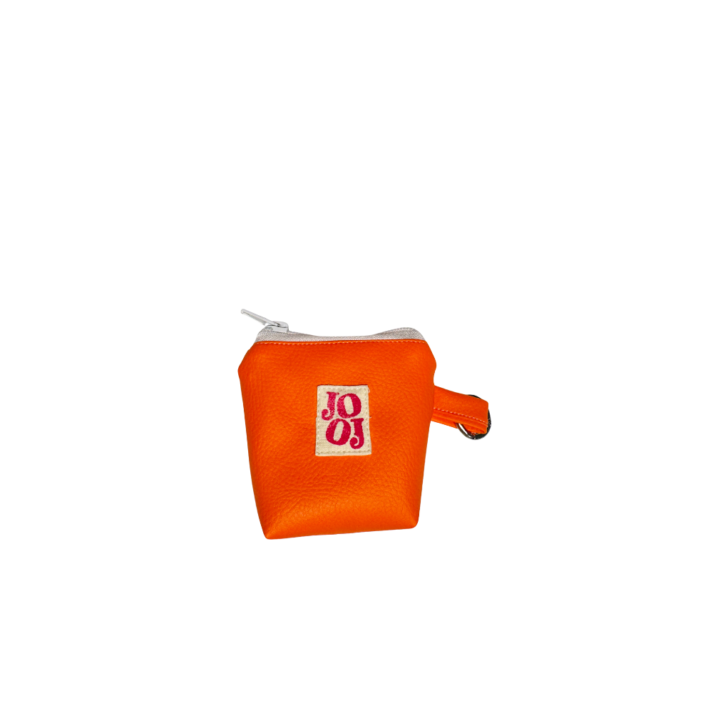 Mini pochass orange en similicuir
