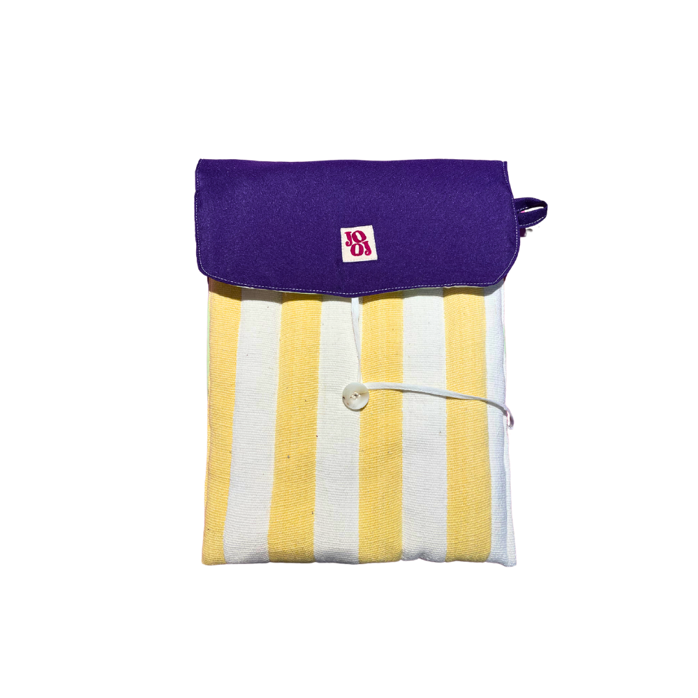 Pochass d'ordi jaune et violet 13"