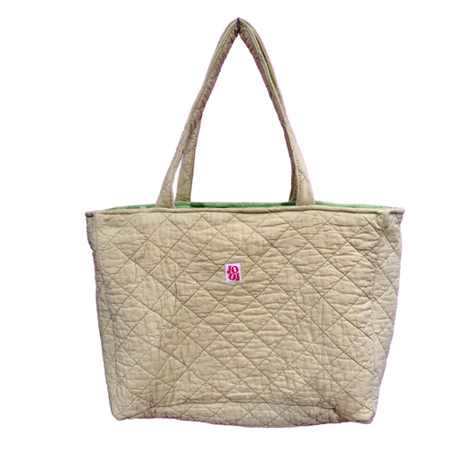 Cabass vert façon boutis