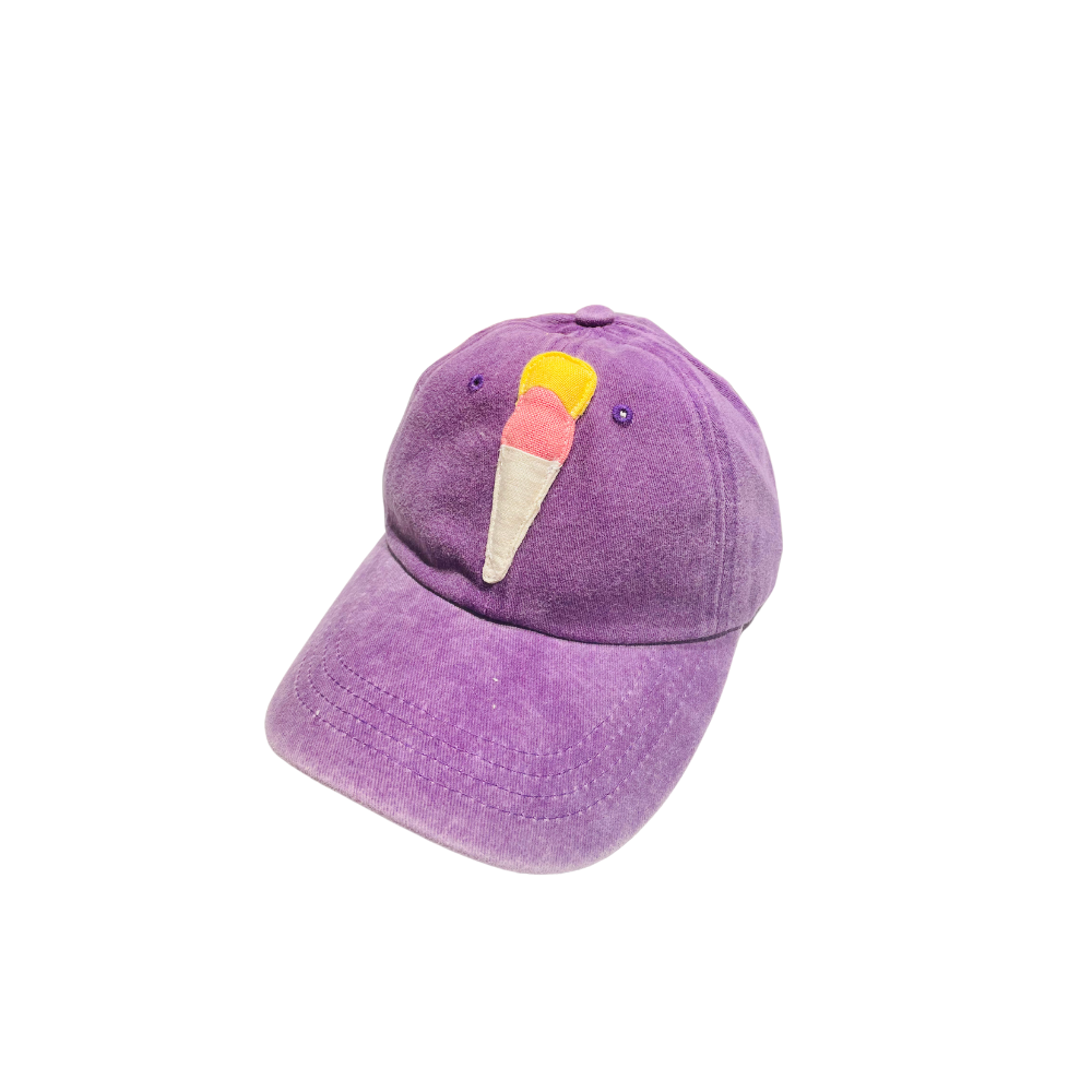 Casquette violet motif glace