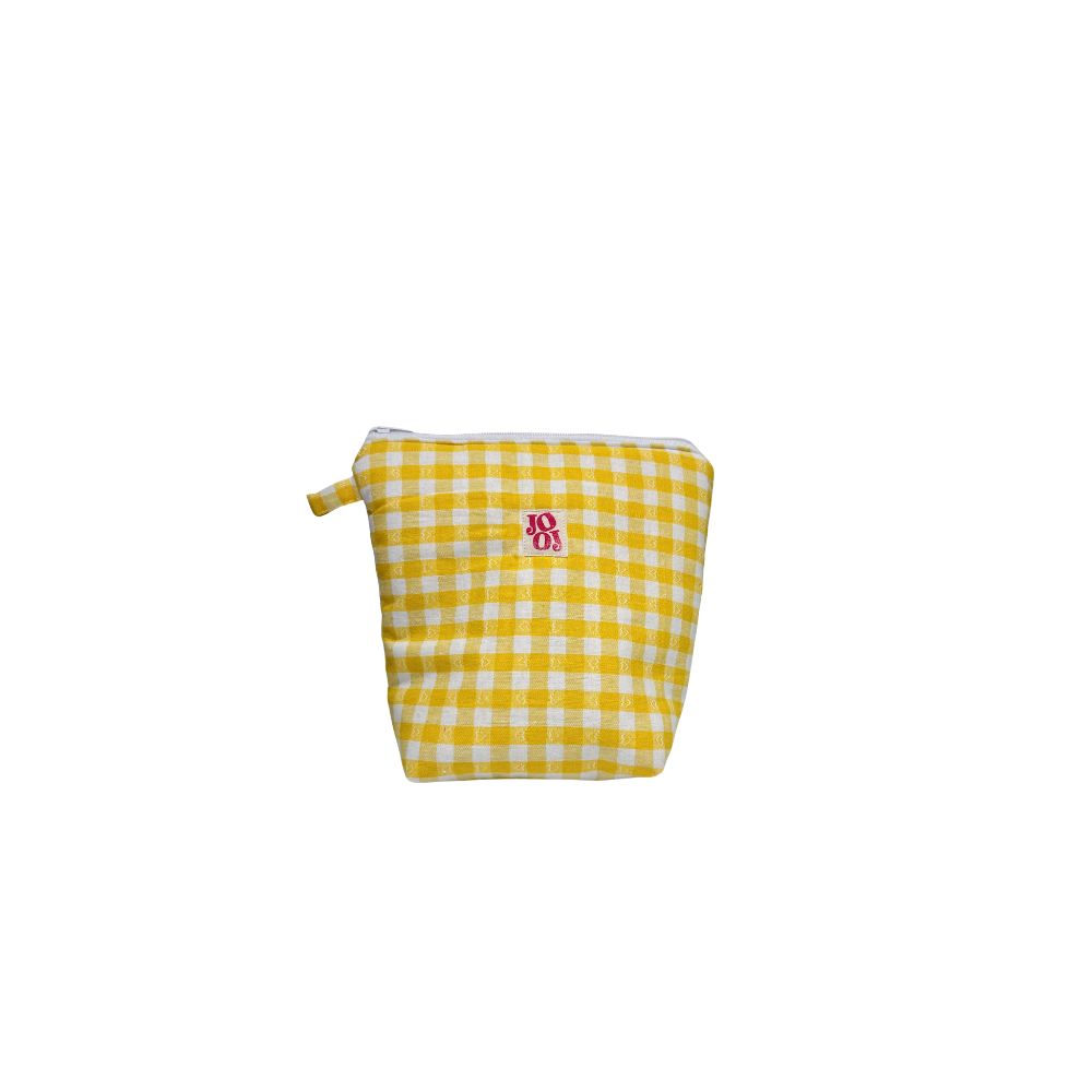 Pochass vichy jaune à motif citron