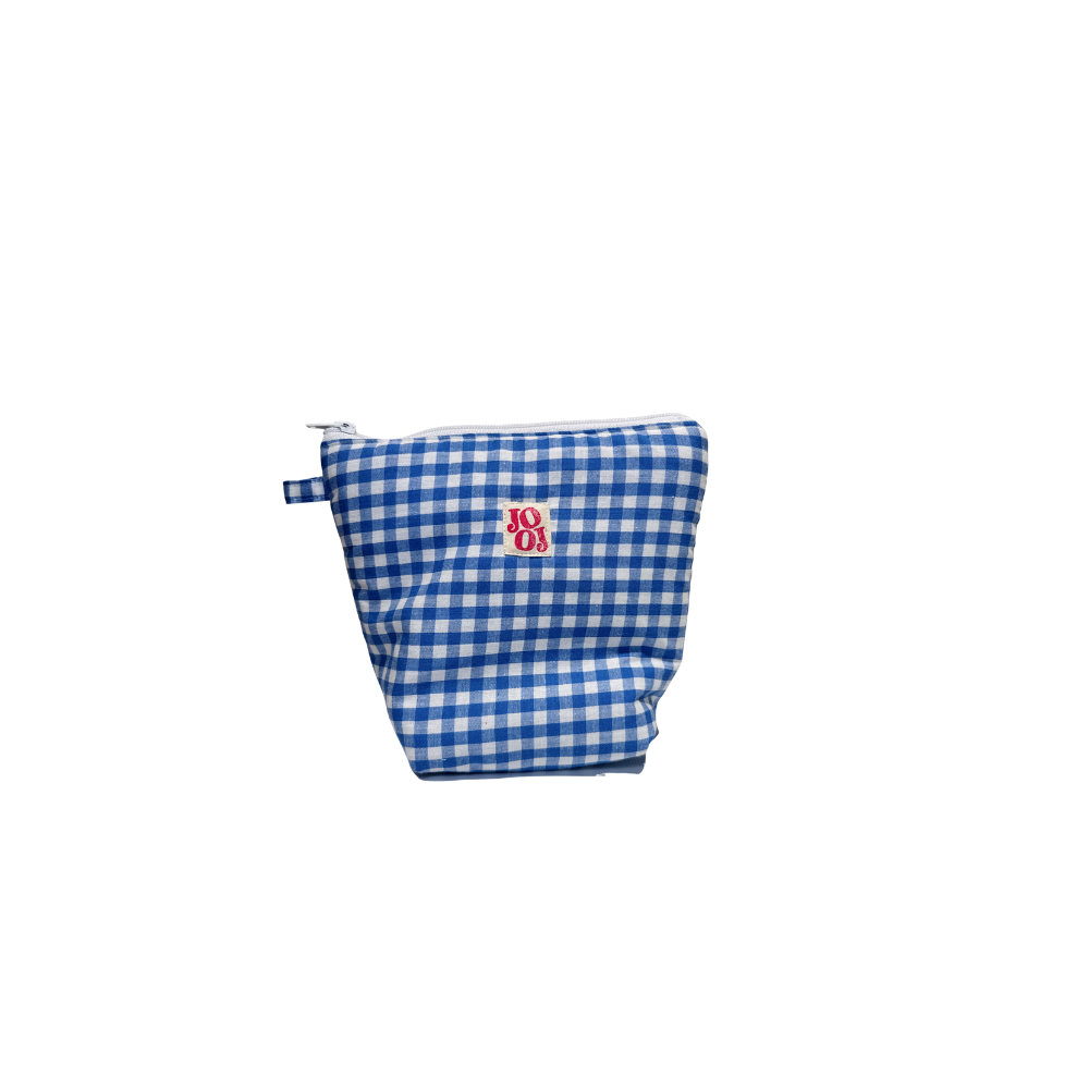 Pochass vichy bleu à motif citron