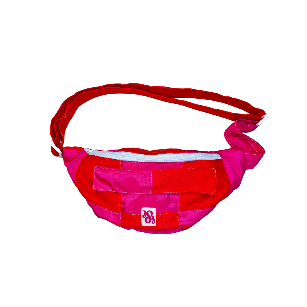 Bananass à carreaux rose et rouge