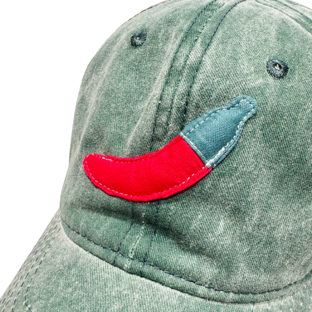 Casquette verte à motif piment !