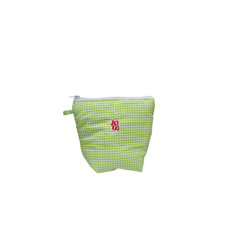 Pochass vichy verte à motif orange