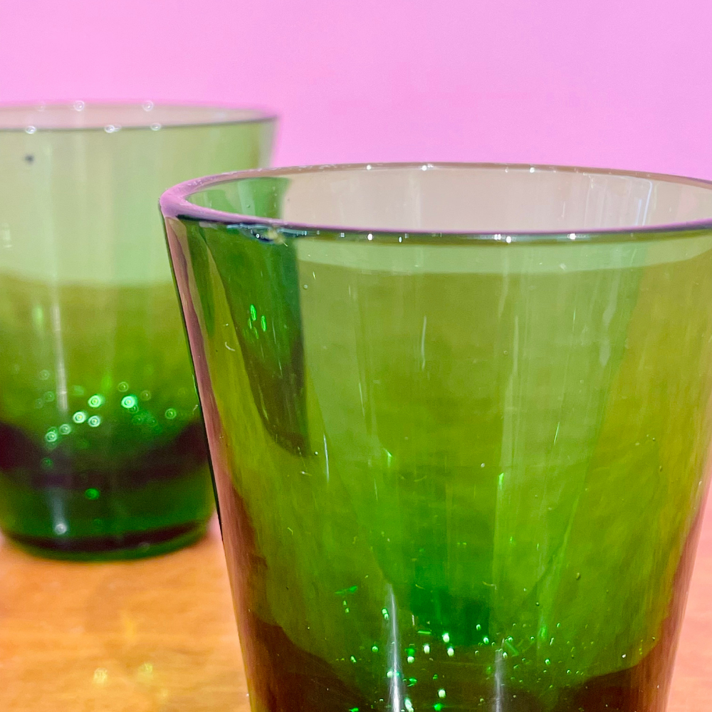 Tasse à expresso vert fumé (x6)