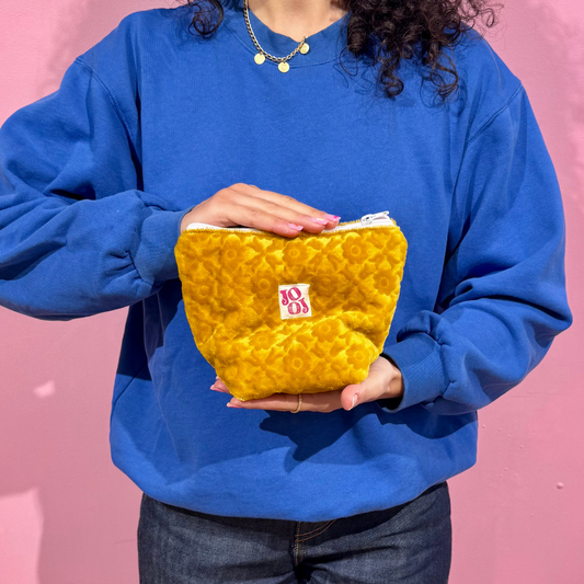 Pochass velours jaune