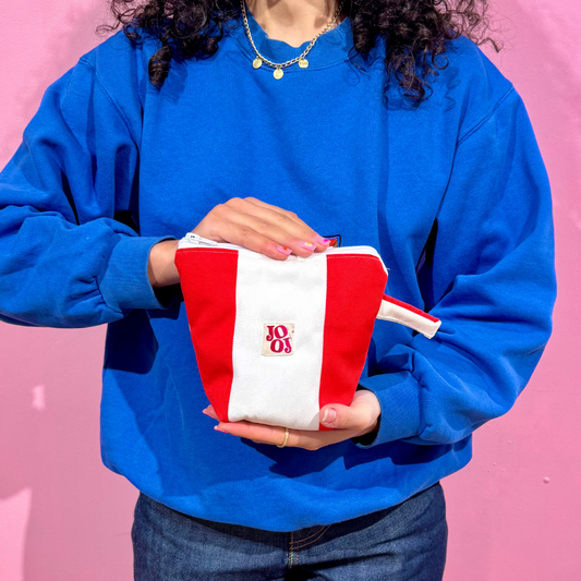 Pochass rayée rouge et blanc