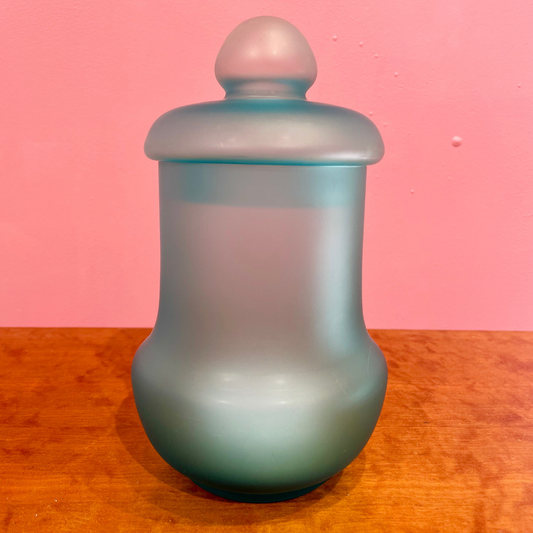 Pot d'apothicaire vintage transformé en lampe