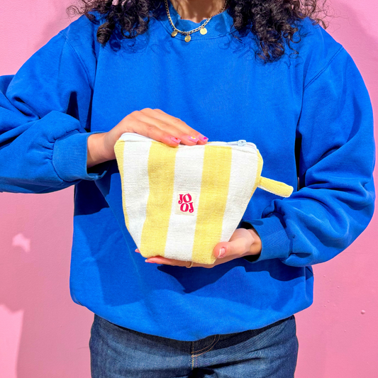 Pochass rayée jaune et écru