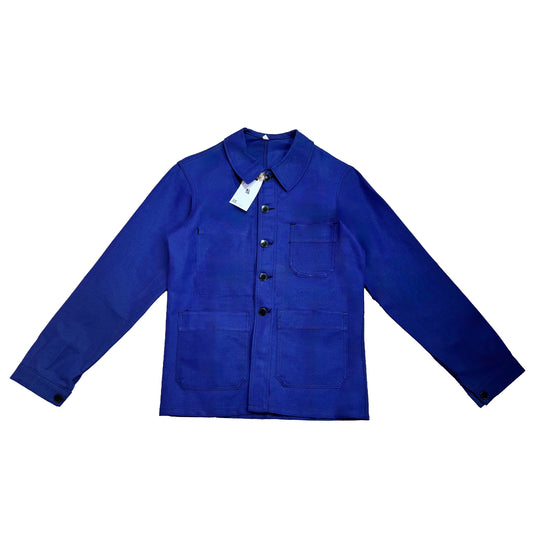 Veste bleue marine à motif piment œuf et citron