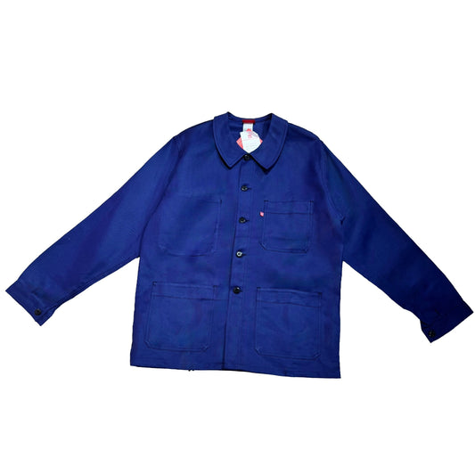 Veste bleue marine à motif vichy bleu foncé et panier de fraises 3D