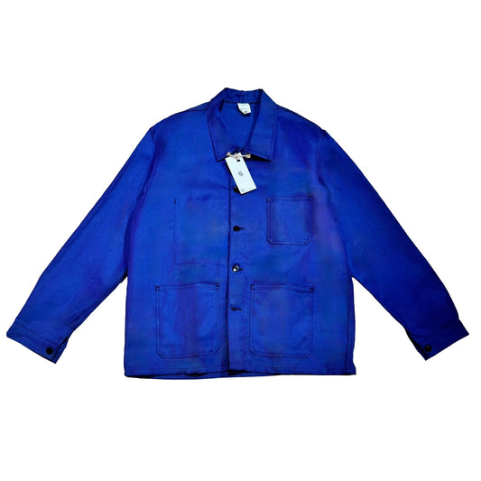 Veste bleue marine à motif rayures bleu foncé et citrons 3D