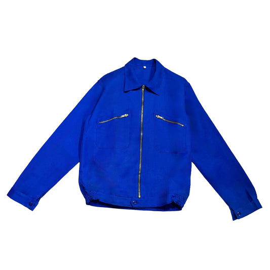 Veste bleu roi à motif vichy bleu et panier de citrons 3D