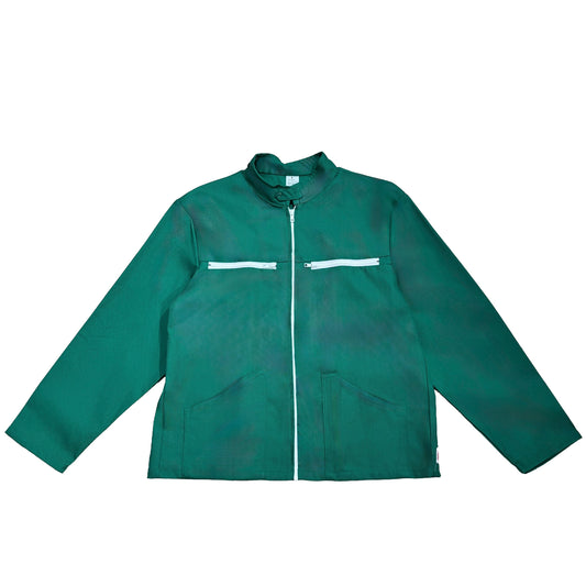 Veste verte à motif vichy rouge et panier de fraises 3D