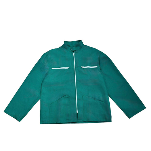 Veste verte à motif vichy vert et jus d’oranges 3D
