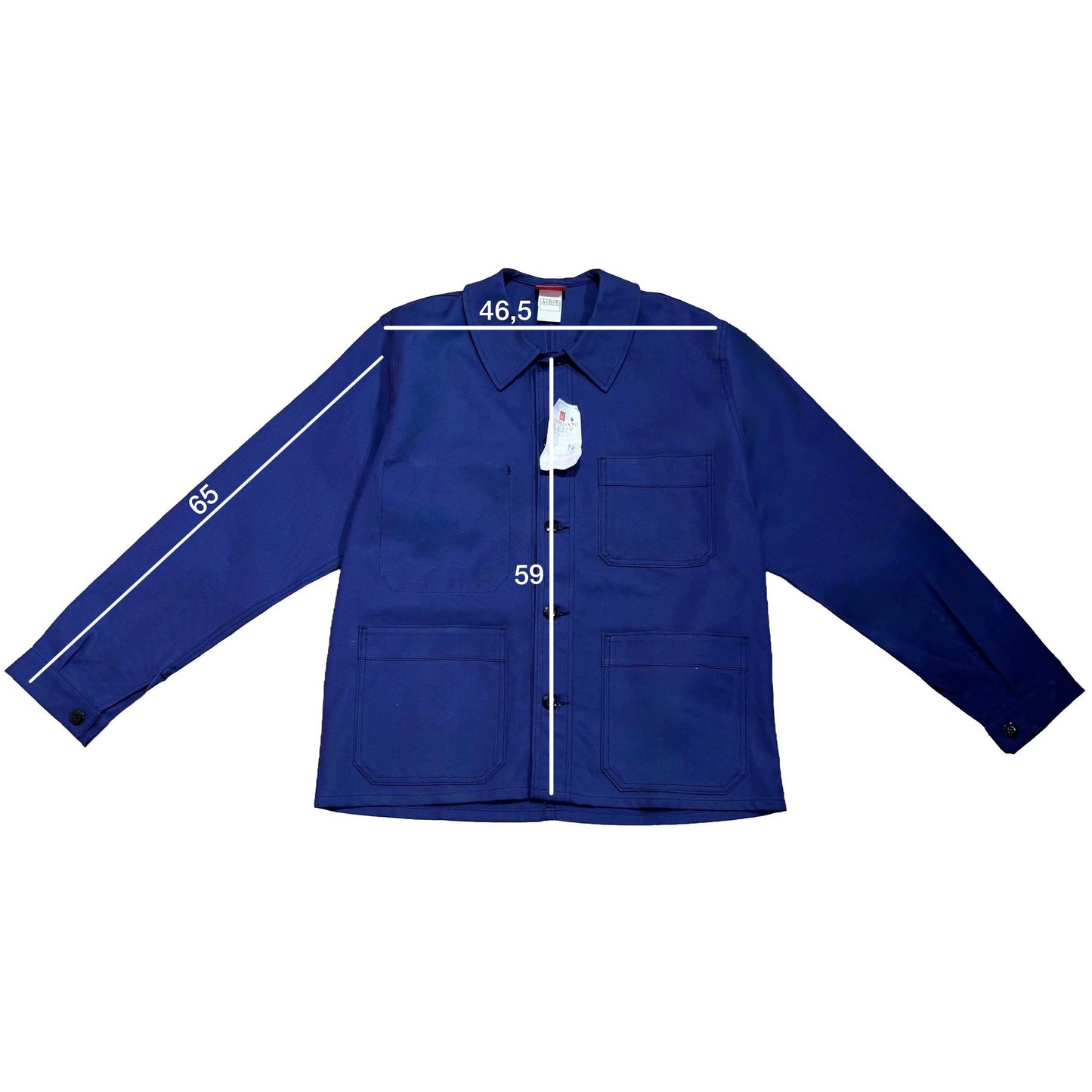 Veste bleue marine à motif vichy bleu et citrons 3D