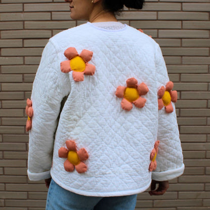 Veste à fleurs 3D