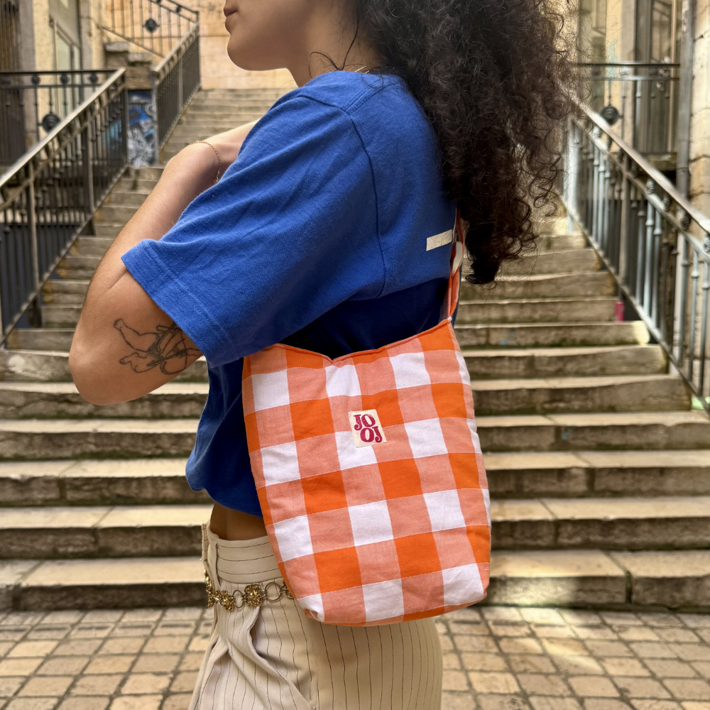 Mini boursass vichy orange