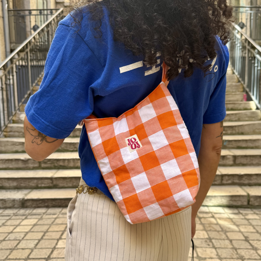 Mini boursass vichy orange