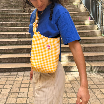 Mini boursass vichy jaune