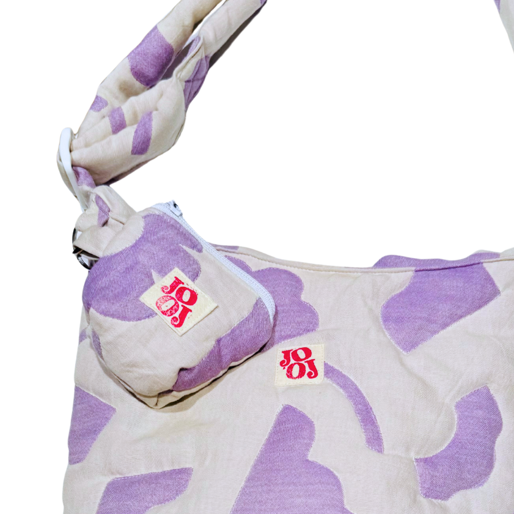 Boursass lila à motifs