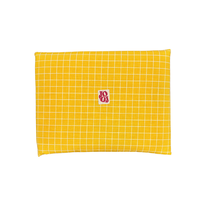 Pochette d'ordi à carreaux jaunes 💌