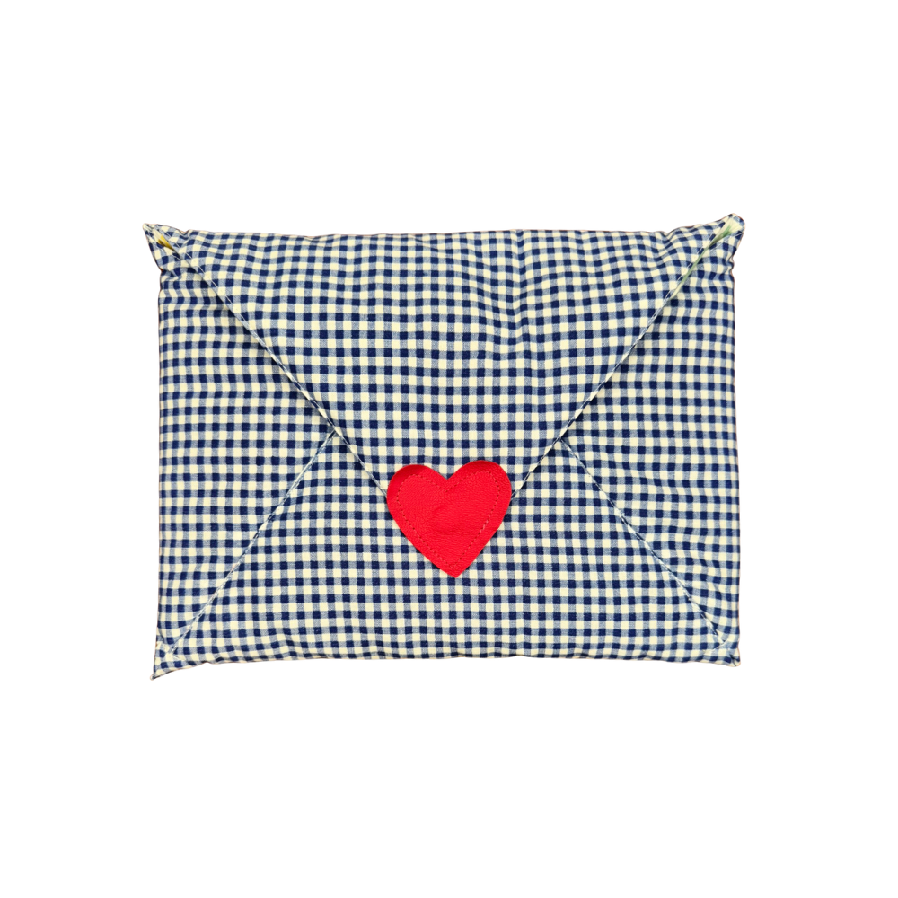 Pochette d'ordi vichy bleu 💌