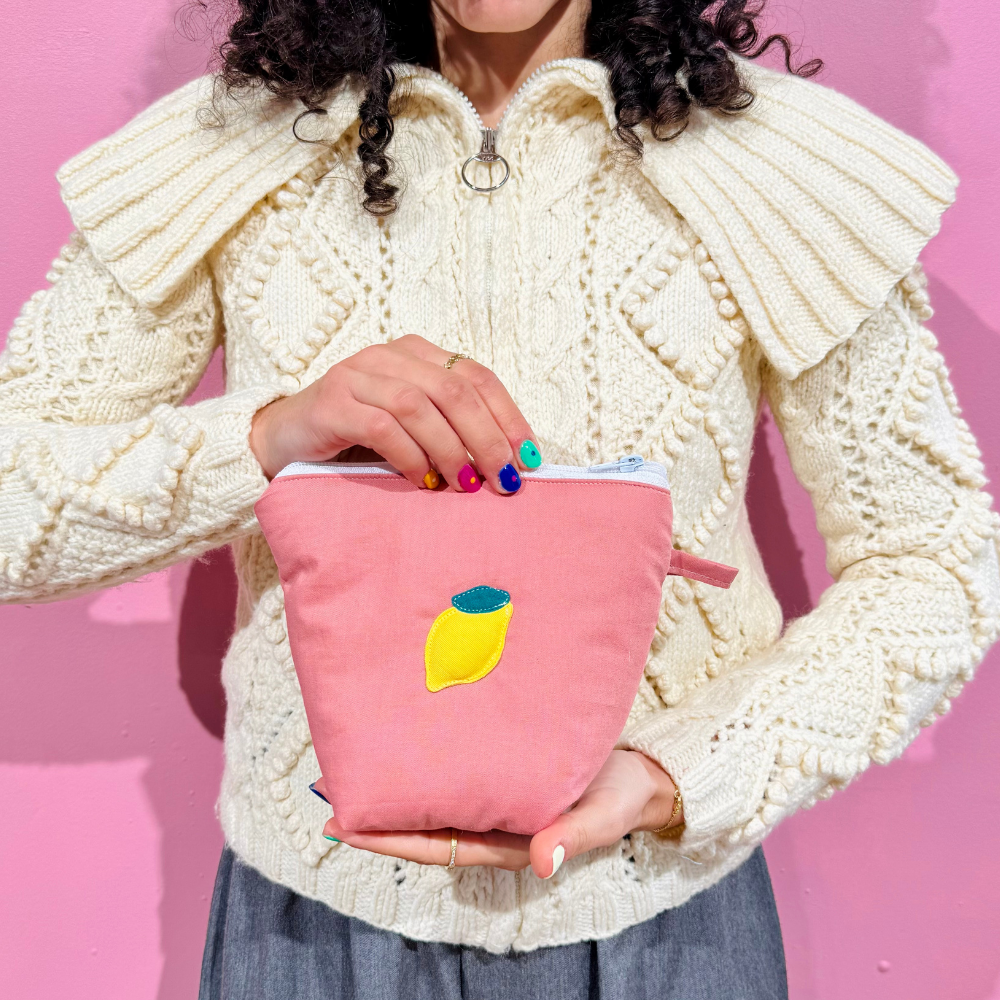 Pochass rose à motif citron !