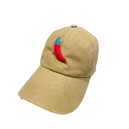 Casquette kaki motif piment