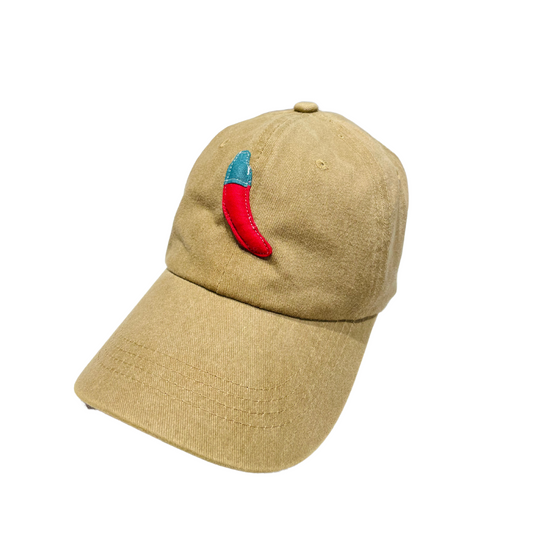 Casquette kaki motif piment