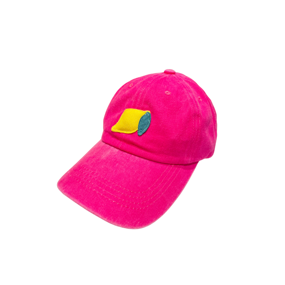 Casquette rose motif citron !
