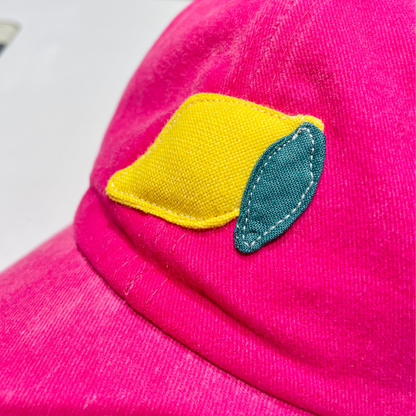 Casquette rose motif citron !