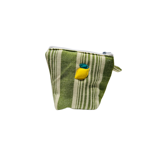 Pochass vert vichy à motif citron