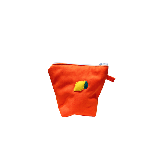 Pochass orange à motif citron