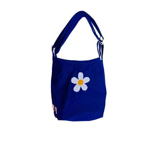 Boursass bleue motif marguerite
